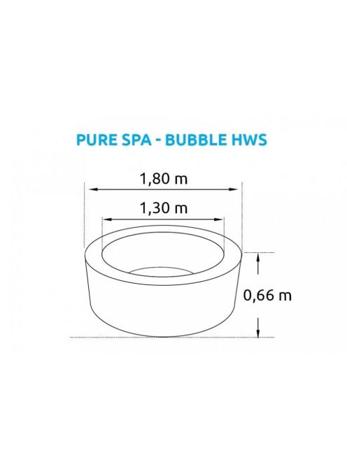 Felfújható pezsgőfürdő Marimex Pure Spa - Bubble HWS - kék -Intex 28486EX 4 személyes