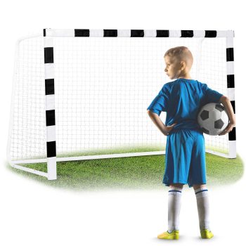   Neo-Sport NS-465 futballkapu focikapu 300x200x90 cm fekete-fehér (1495)