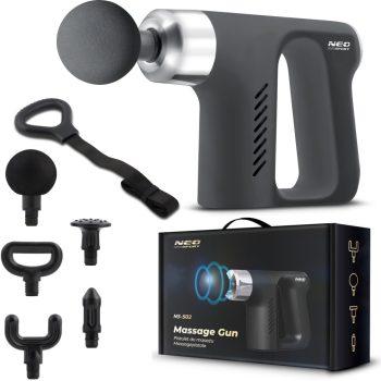   Pistolet do masażu ciała 5 nakładek NS-502 Neo-sport czarny