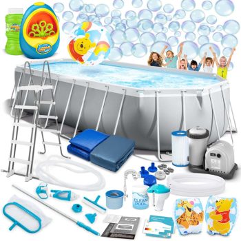  Basen ogrodowy stelażowy 610 x 305 x 122 cm 21w1 INTEX 26798 + maszyna do baniek GRATIS