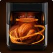 Frytkownica beztłuszczowa Air fryer Berdsen BD-655 czarna