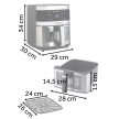 Frytkownica beztłuszczowa Air fryer Berdsen BD-656 srebrna