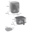 Frytkownica beztłuszczowa Air fryer Berdsen BD-658 czarna