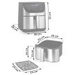 Frytkownica beztłuszczowa Air fryer Berdsen BD-659 srebrna
