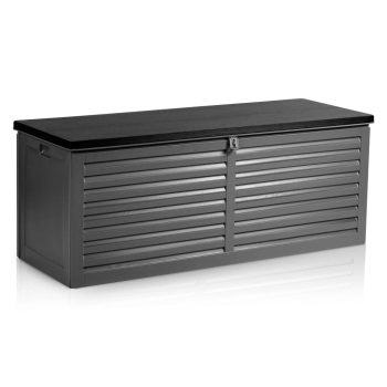   Plonos Kerti láda 143 x 57 x 53,5 cm 390 liter fekete és szürke (480101)