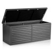 Plonos Kerti láda 143 x 57 x 53,5 cm 390 liter fekete és szürke (480101)