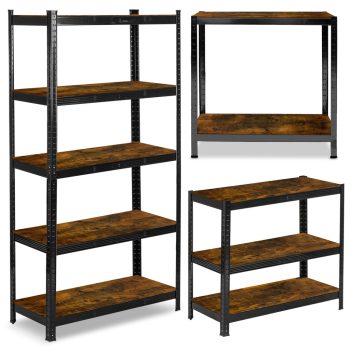   Regał metalowy magazynowy 180 x 90 x 40 cm Humberg HR-852 czarny