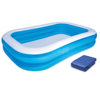   Bestway 54006 családi felfújható medence 262 x 175 x 51 cm + medencetakaró (54006-2W1)