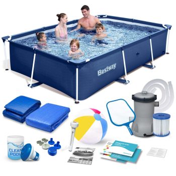   Bestway 56403N Kerti medence kerettel 259x170x61 cm 15 az 1-ben szett (56403N-15W1)