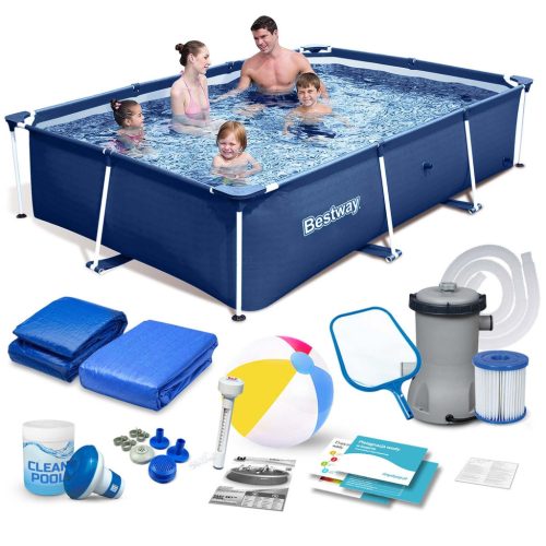 Bestway 56403N Kerti medence kerettel 259x170x61 cm 15 az 1-ben szett (56403N-15W1)