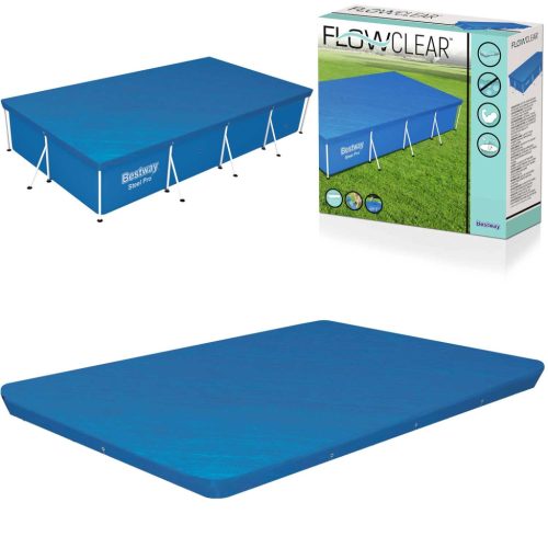 Bestway 58107 medencetakaró 400 x 211 cm-es keretes medencéhez