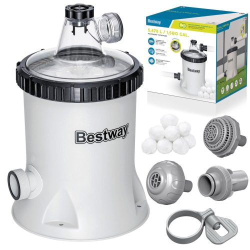 Medenceszűrő Szivattyú 5678 l/h + Bestway 58870 szűrőgolyók