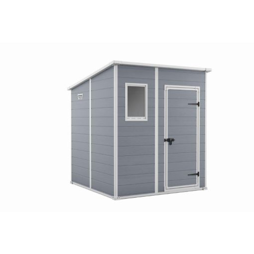 Keter MANOR 6 x 6 Penthouse kerti tároló szürke / fehér, padlóval