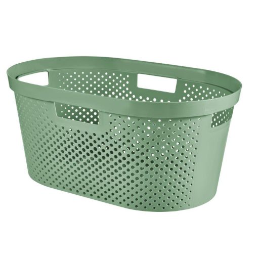 Curver Infinity Dots 40L szennyestartó kosár zöld