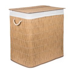   G21 szennyeskosár 150 literes elválasztókkal, rattan utánzat, fehér betéttel (63555175)
