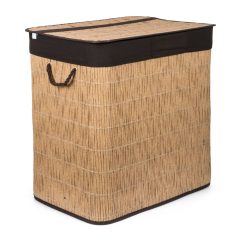   G21 szennyeskosár 150 literes elválasztókkal, rattan utánzat, barna betéttel (63555176)