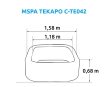 MSPA Tekapo C-TE042 felfújható jakuzzi pezsgőfürdő 4 személyes (63811402)