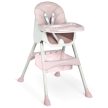 Milo rózsaszín etetőszék asztallal (700002)