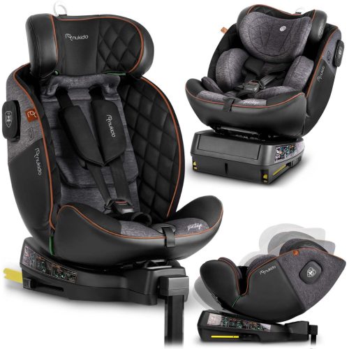 Nukido Prestige Line fekete és szürke autósülés 0-36 kg ISOFIX (710100)