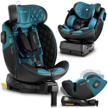   Nukido Prestige Line autósülés, fekete és kék, 0-36 kg, ISOFIX rögzítéssel (710101)