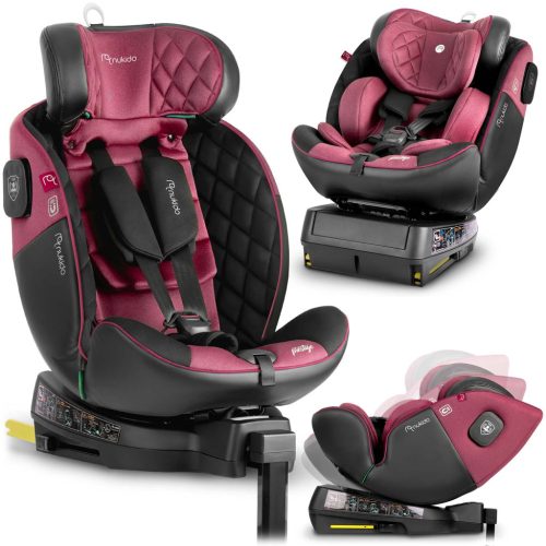 Nukido Prestige Line fekete és rózsaszín autósülés 0-36 kg ISOFIX (710102)