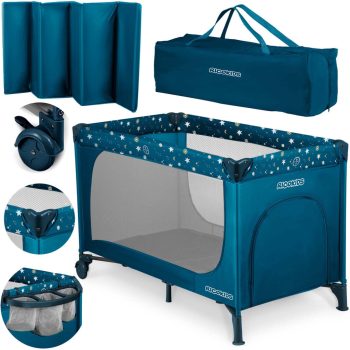   Ricokids RK-240 Utazóágy 125 x 65 x 78 cm sötétkék (724002)