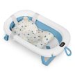 Ricokids RK-287 Összecsukható fürdőkád gyerekeknek hőmérővel és betéttel fehér-kék (728700)