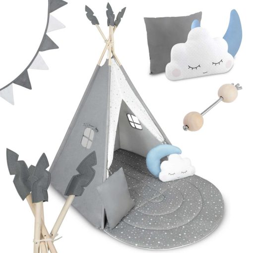 Teepee sátor gyerekeknek NK-406 Nukido - szürke