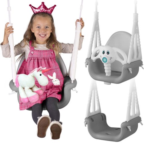 Ricokids Elefánt 3 az 1-ben vödörhinta szürke és fehér (770200)