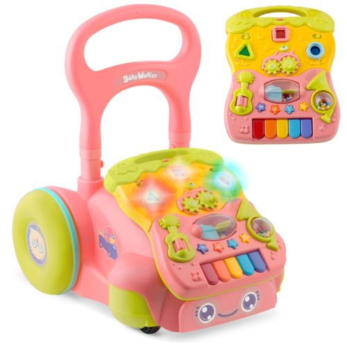 Ricokids 2 az 1-ben zenés járókeret, rózsaszín RK-744