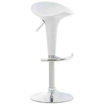   Saddle bárszék elforgatható lábtartóval fehér - króm 1015902