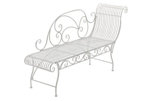 Karma kerti fém pad fehér 78x156x46 cm 131173002