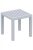 CLP Ocean kerti asztal szürke 45x45 cm 305062