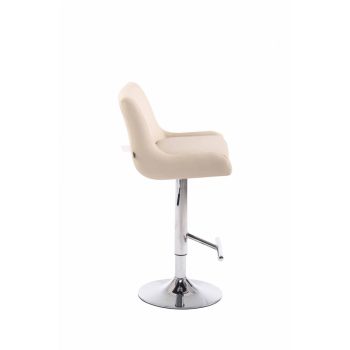 Club elegáns bárszék műbőr krém - króm 307565