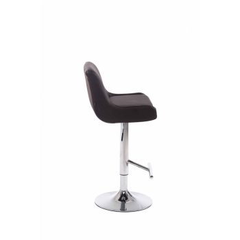 Club elegáns bárszék műbőr barna - króm 307566