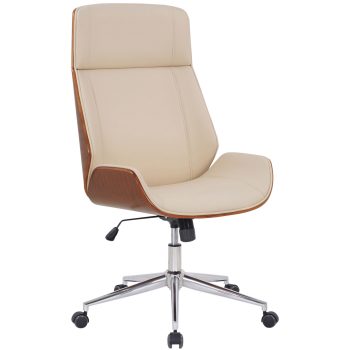 Varel modern irodai forgószék krém-dió 314570