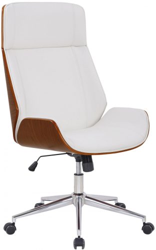 Varel modern irodai szék forgószék fehér-dió 314571