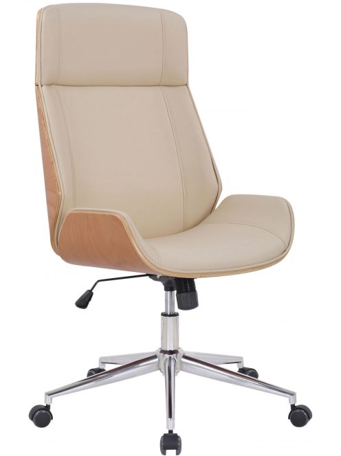 Varel modern irodai szék forgószék krém-natúr 314574