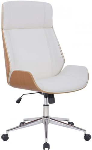 Varel modern irodai szék forgószék fehér-natúr 314575