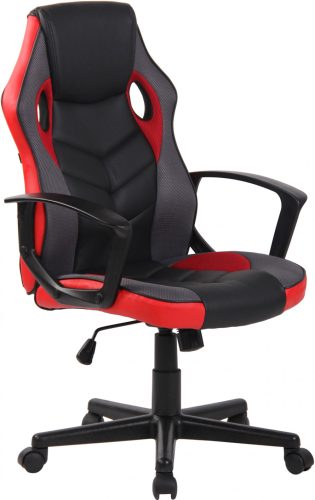 Glendale sportos irodai forgószék gamer szék fekete-piros 314716