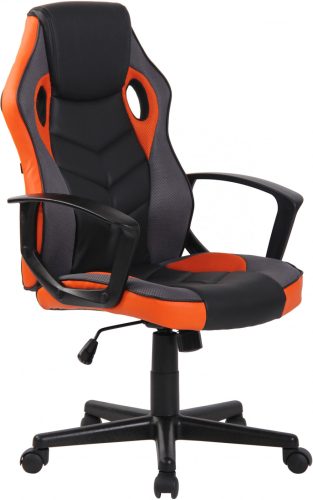 Glendale sportos irodai forgószék gamer szék fekete-narancs 314720
