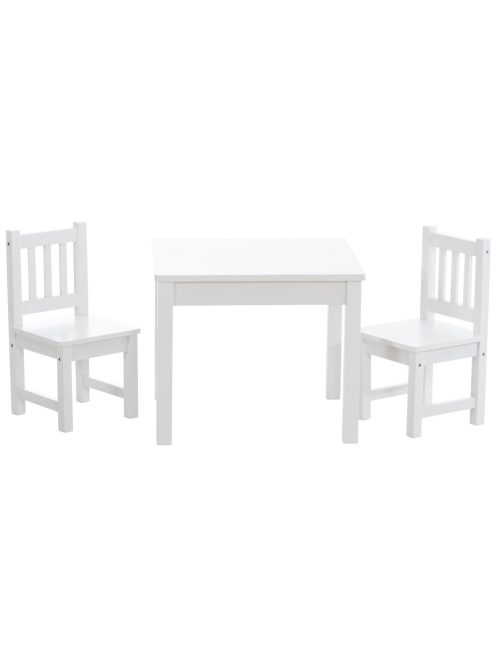 Mides gyerek asztal + 2 szék fehér 316237