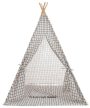 Esna Teepee játszósátor szürke kockás 150x120x120 cm 316477