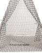 Esna Teepee játszósátor szürke kockás 150x120x120 cm 316477