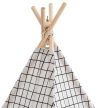 Esna Teepee játszósátor szürke kockás 150x120x120 cm 316477