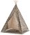 Esna Teepee játszósátor fekete kockás 150x120x120 cm 316478