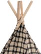 Esna Teepee játszósátor fekete kockás 150x120x120 cm 316478