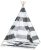 Esna Teepee játszósátor szürke csíkos 150x120x120 cm 316480