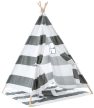 Esna Teepee játszósátor szürke csíkos 150x120x120 cm 316480