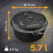 Dutch Oven öntöttvas főzőedény 5,7 liter 317368